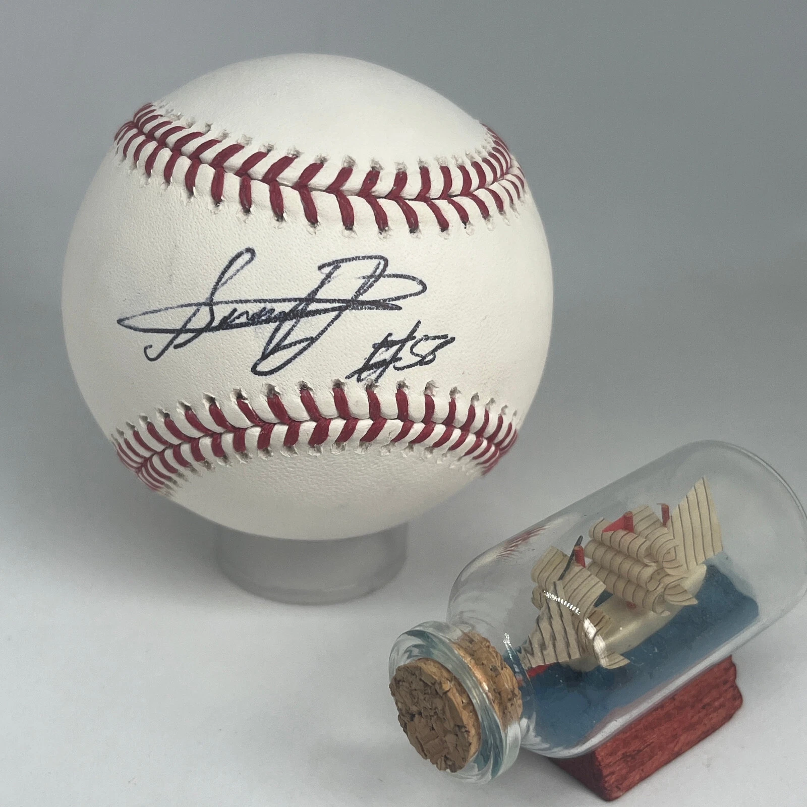 Seranthony Dominguez signed Rawlings OML Baseball MLB HOLO Phillies Star A1393
