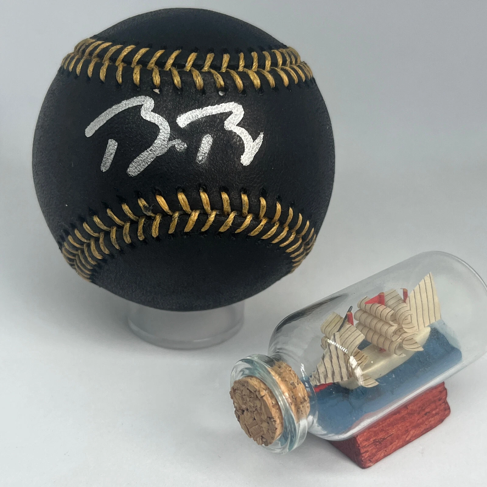 Buster Posey signed Rawlings OML Black Baseball JSA COA Giants HOF Auto A1396
