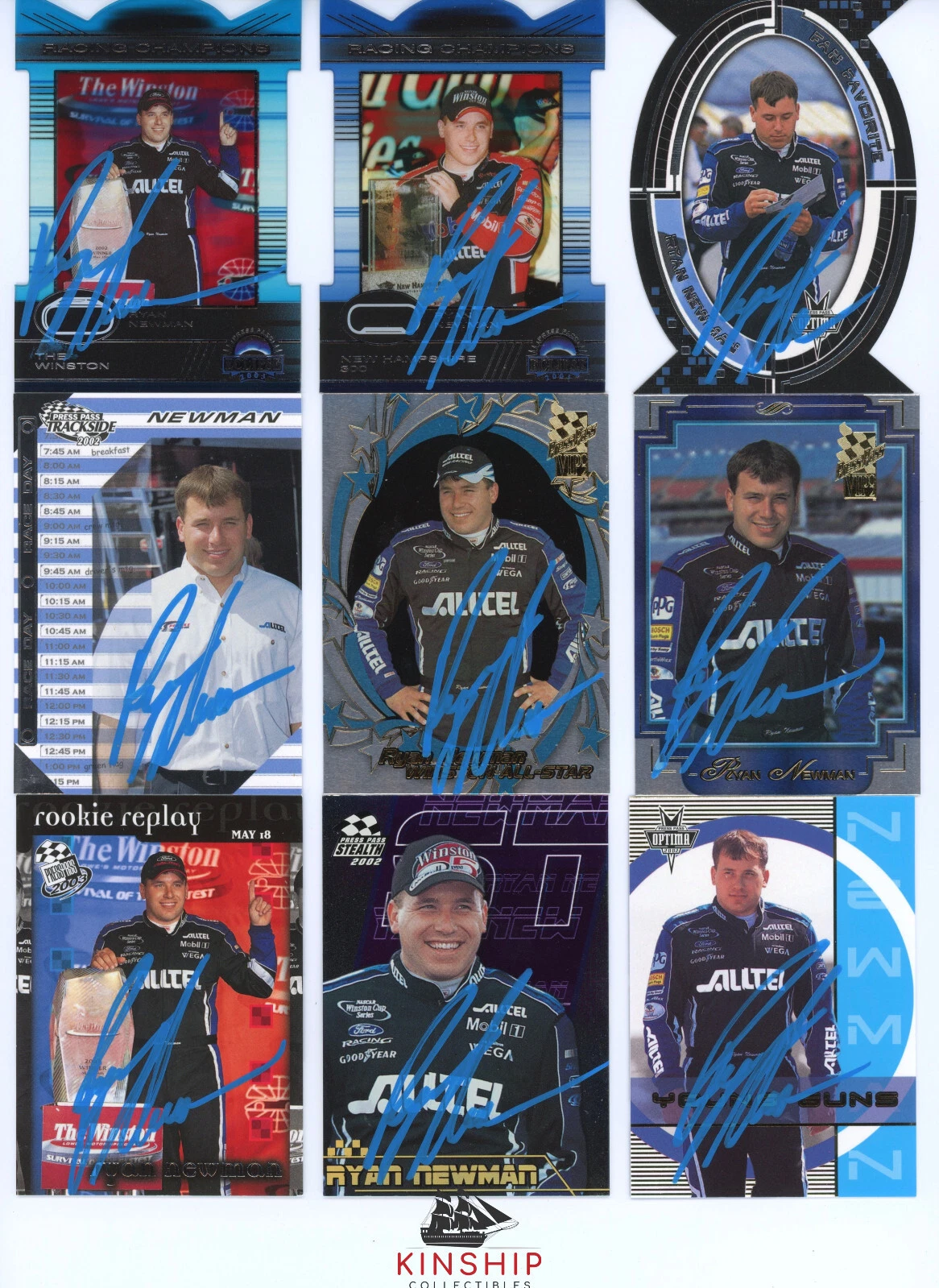 Ryan Newman signed Trading Card Lot Nascar Auto Assorted (9 total) LOT 1
