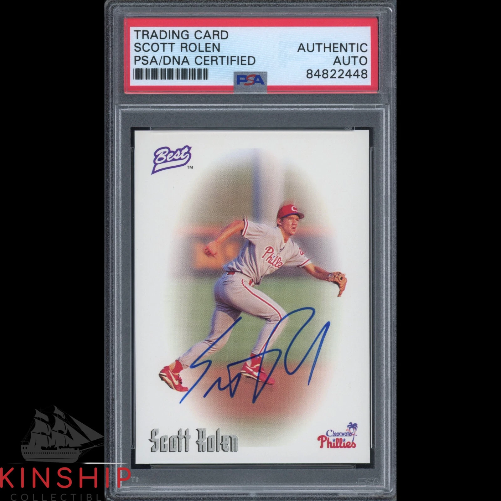 Scott Rolen signed 1996 Best Card PSA DNA Slabbed Rookie Auto HOF Phillies C1674

