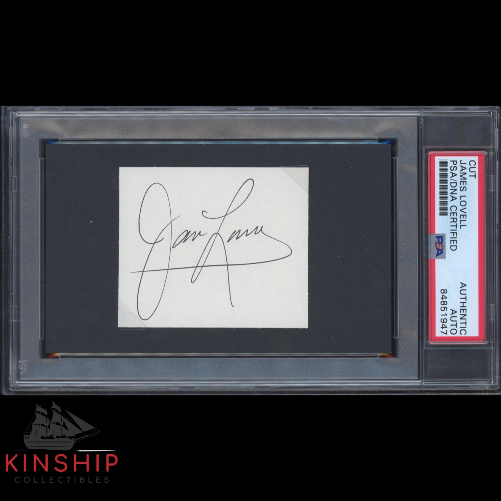 James Jim Lovell signed Cut PSA DNA Slabbed Astronaut Apollo 8 Moon Auto C1815
