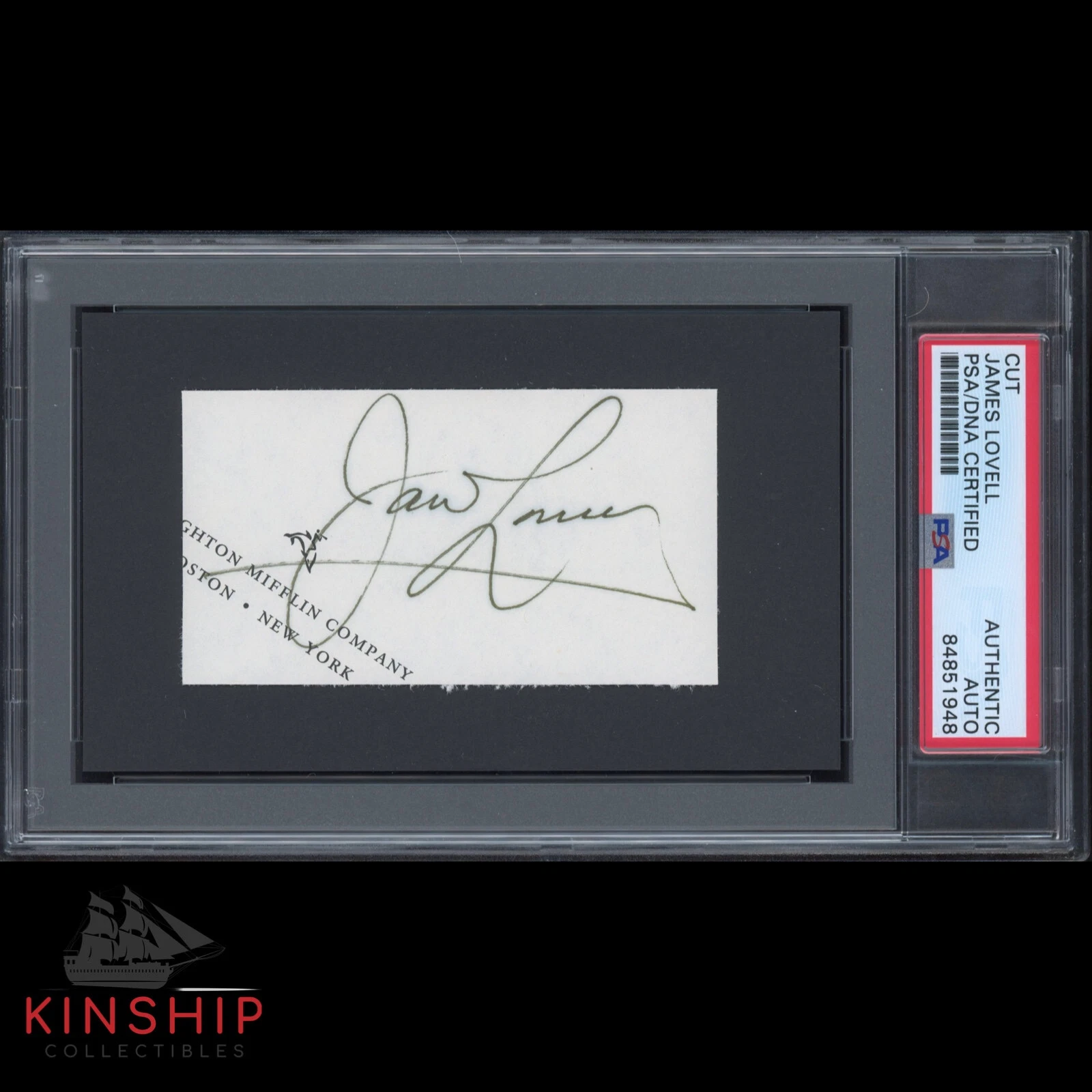 James Jim Lovell signed Cut PSA DNA Slabbed Astronaut Apollo 8 Moon Auto C1817
