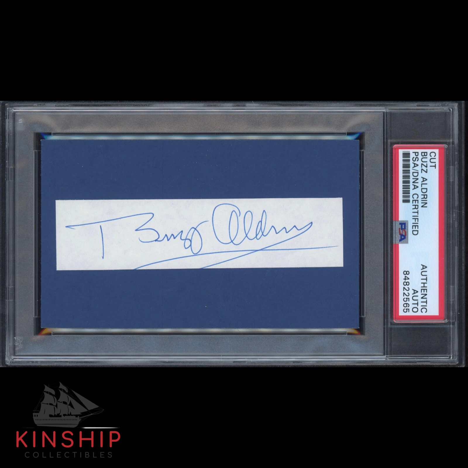 Buzz Aldrin signed Cut PSA DNA Slabbed Auto Apollo 11 Space Astronaut Bold C1838
