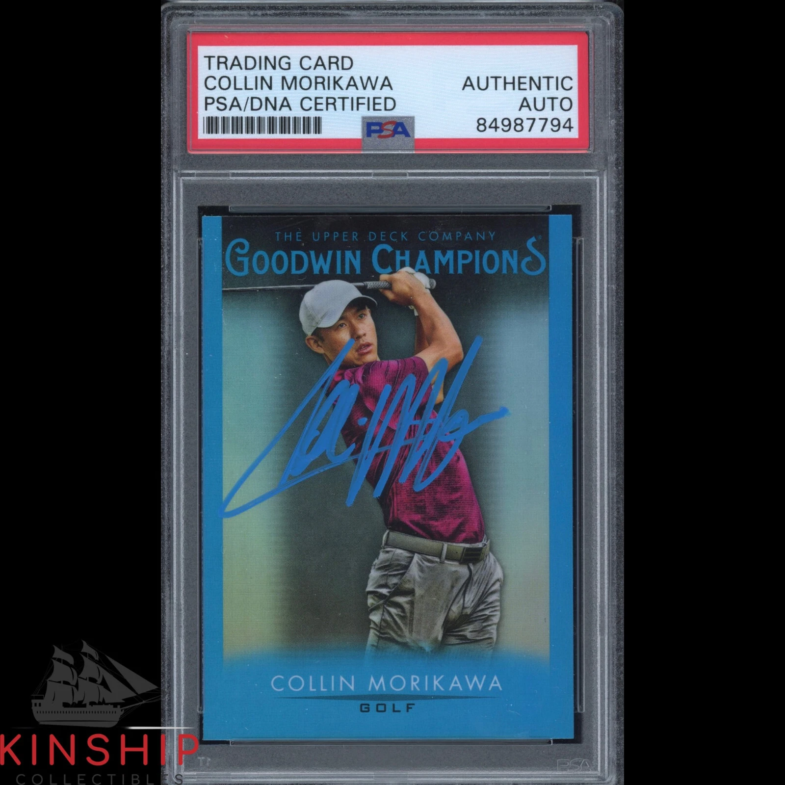 Collin Morikawa signed 2021 Goodwin Champions Card PSA DNA Slabbed Auto C1856
