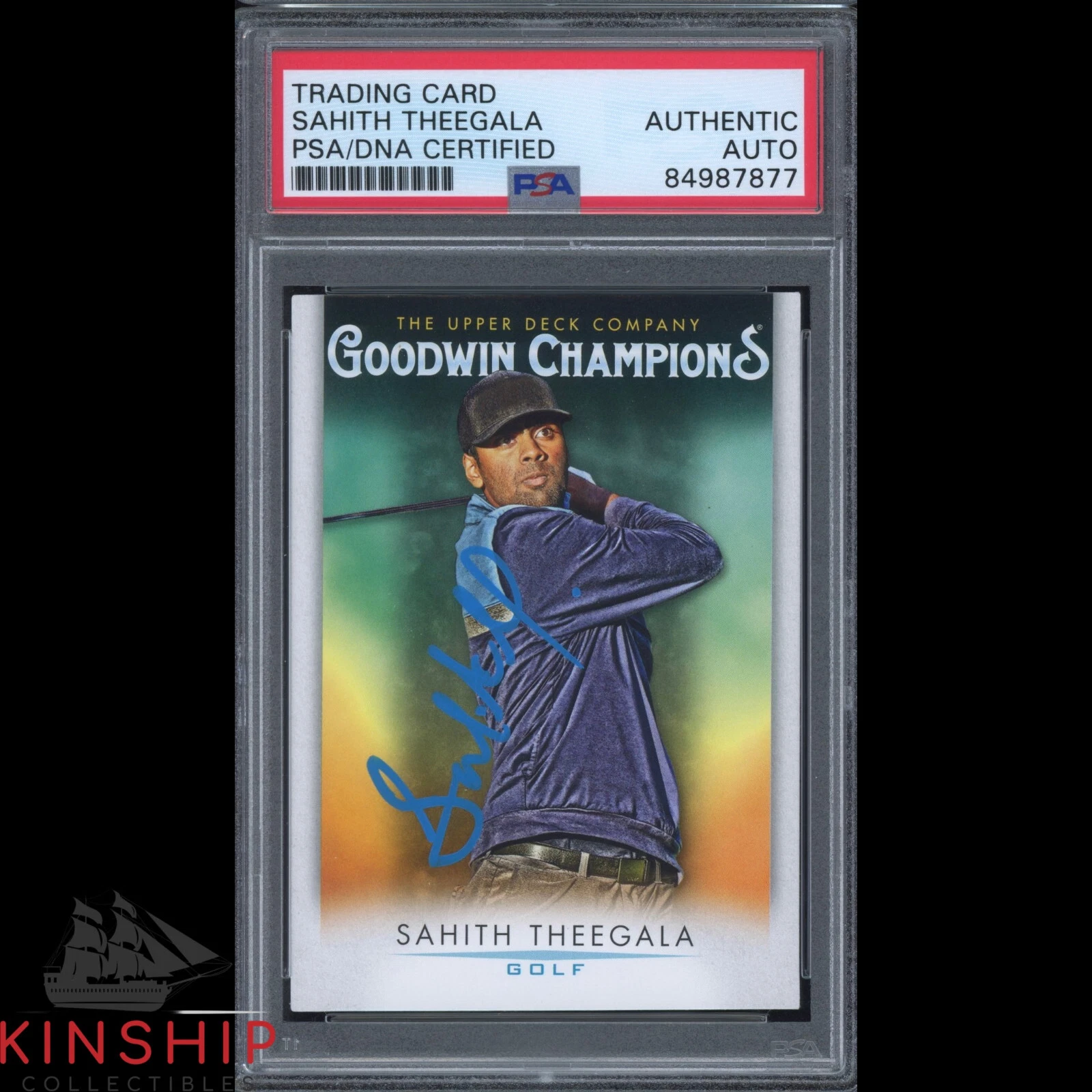 Sahith Theegala signed 2021 Upper Deck Card PSA DNA Slabbed Masters Auto C1869
