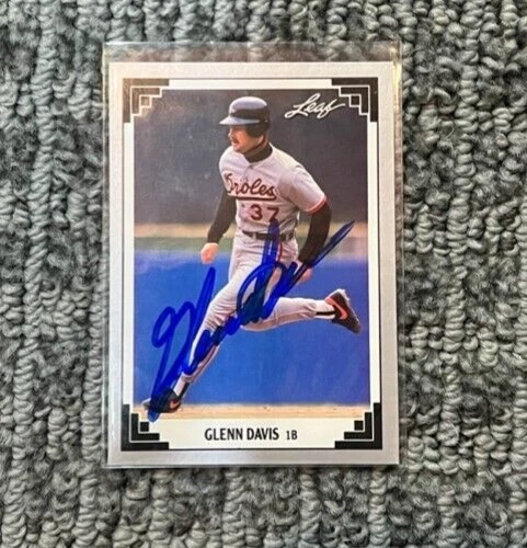 Glenn Davis signed autographed 1991 Leaf Card #398 Baltimore Orioles
