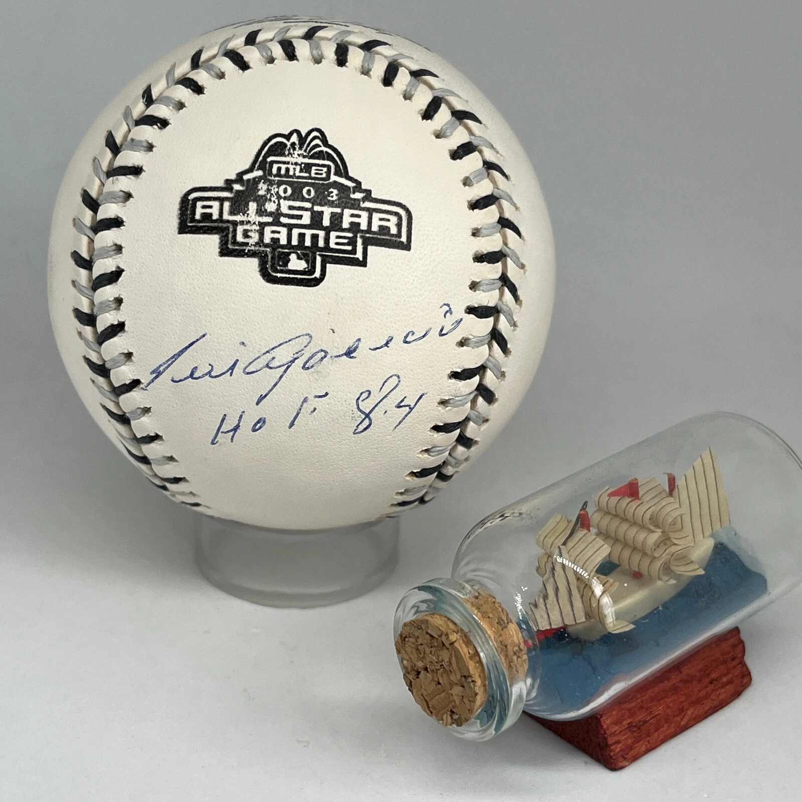 Luis Aparicio signed Rawlings 2003 All Star Logo Baseball JSA COA Auto HOF A2879
