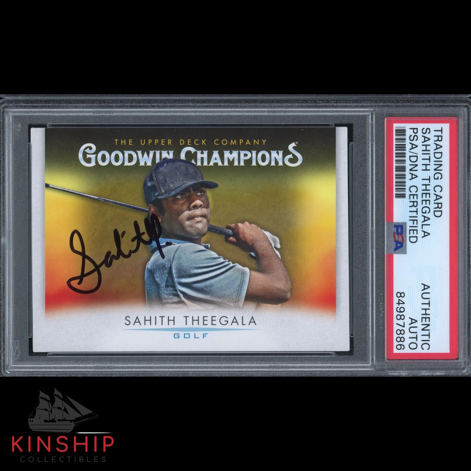 Sahith Theegala signed 2021 Upper Deck Card PSA DNA Slabbed Masters Auto C1941
