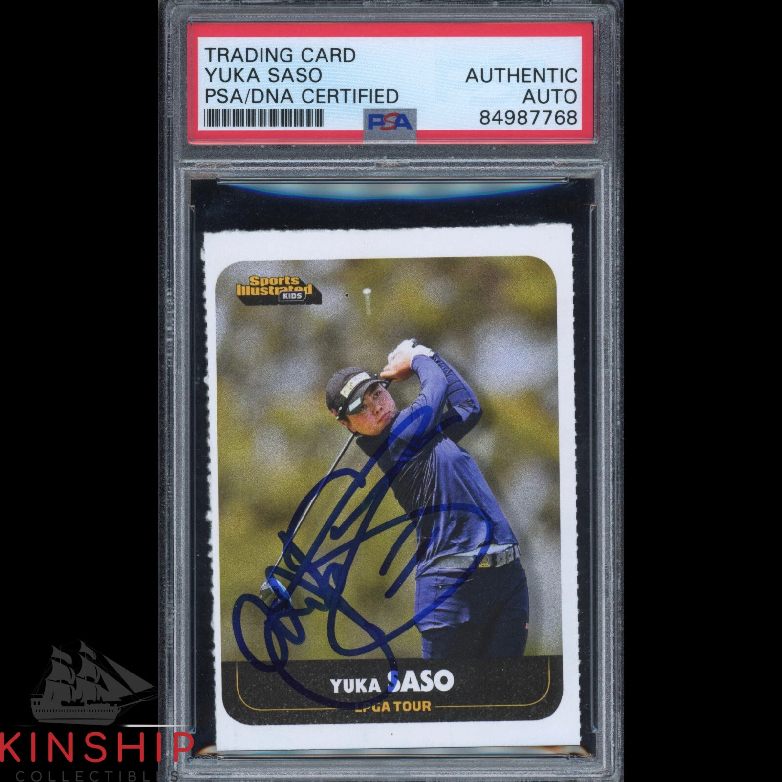 YUKA SASO SIGNED 2021 SI FOR KIDS ROOKIE CARD PSA DNA SLABBED GOLF AUTO C1947 COLLECTIBLE MEMORABILIA