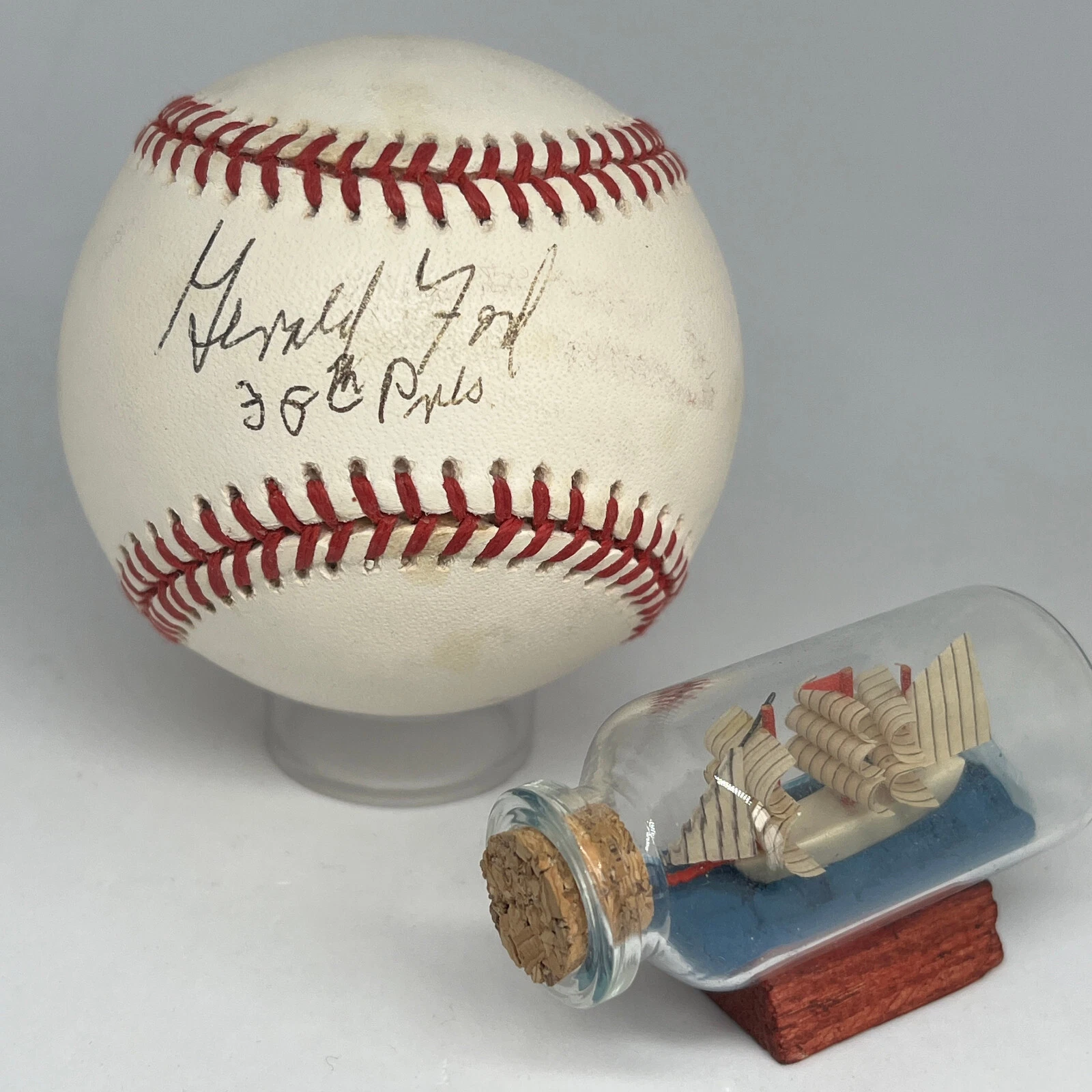 President Gerald Ford signed Rawlings ONL Baseball JSA LOA Inscribed Auto X54
