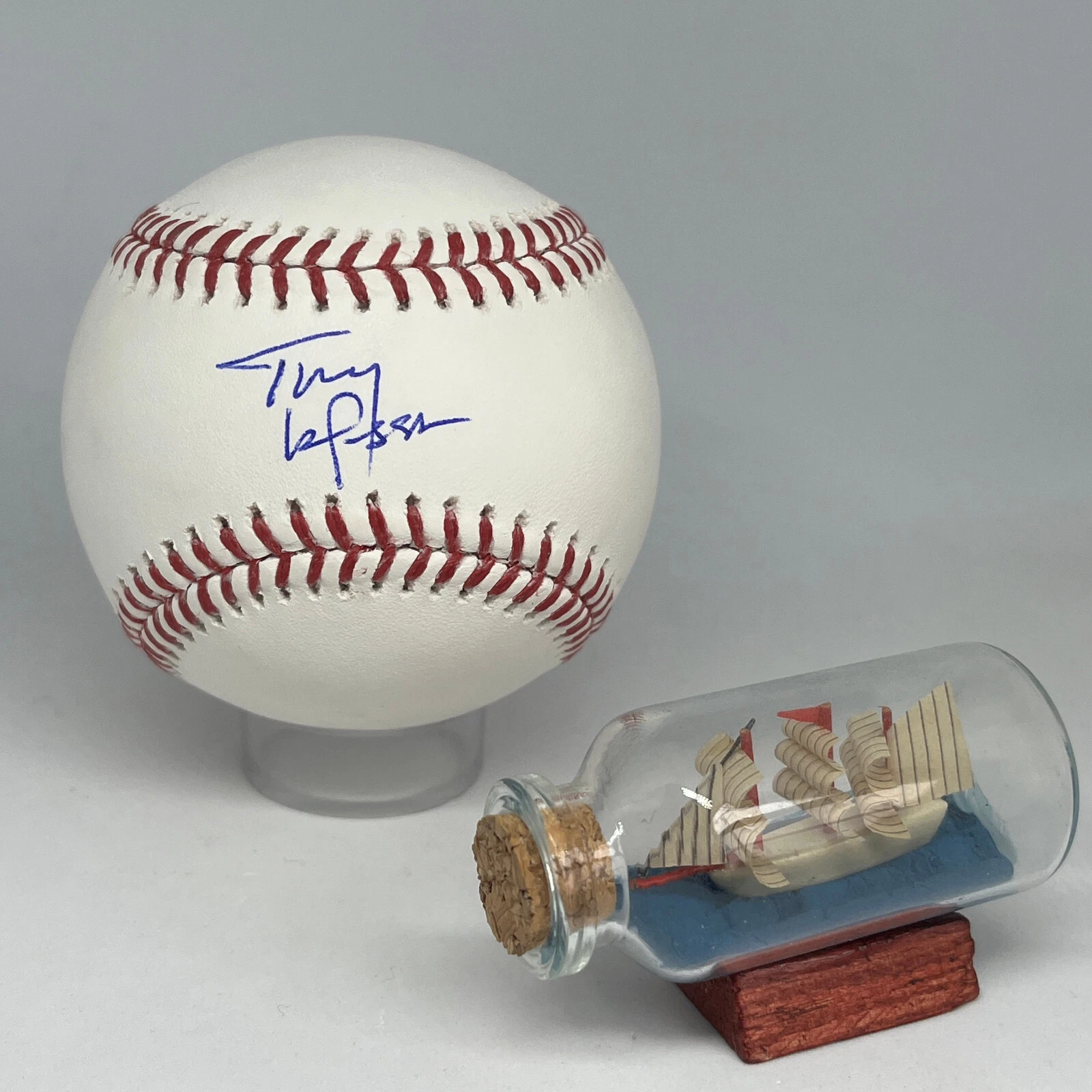 Tony LaRussa signed Rawlings OML Baseball TRISTAR COA Cardinals HOF Auto A2883
