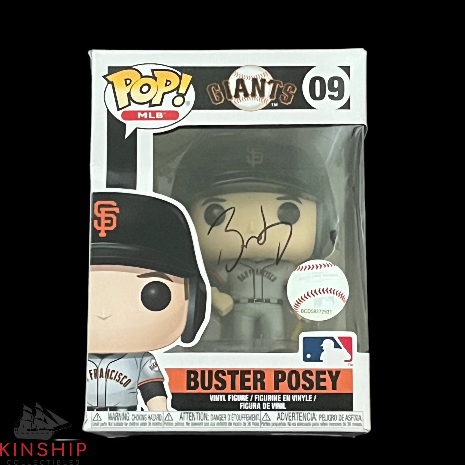 Buster Posey signed Funko Pop 09 JSA COA SF Giants HOF Auto Rare Z1357
