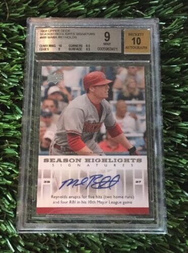 2008 UD SEASON HIGHLIGHTS SIGNATURES #MR MARK REYNOLDS AUTO BGS 9 MINT
 COLLECTIBLE MEMORABILIA