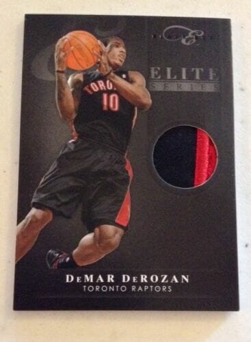 2011-12 ELITE BLACK BOX ELITE SERIES PATCH DEMAR DEROZAN 6/25 RAPTORS
 COLLECTIBLE MEMORABILIA