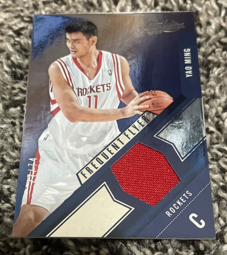 2012-13 PANINI ABSOLUTE BASKETBALL YAO MING FREQUENT FLYER GAME WORN JERSEY /74
 COLLECTIBLE MEMORABILIA