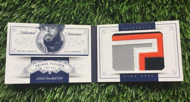 2012 NATIONAL TREASURES PRINCE FIELDER JUMBO JERSEY BOOKLET #2/25 SICK PATCH
 COLLECTIBLE MEMORABILIA