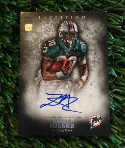 2012 TOPPS INCEPTION LAMAR MILLER ON CARD AUTO RC TEXANS
 COLLECTIBLE MEMORABILIA