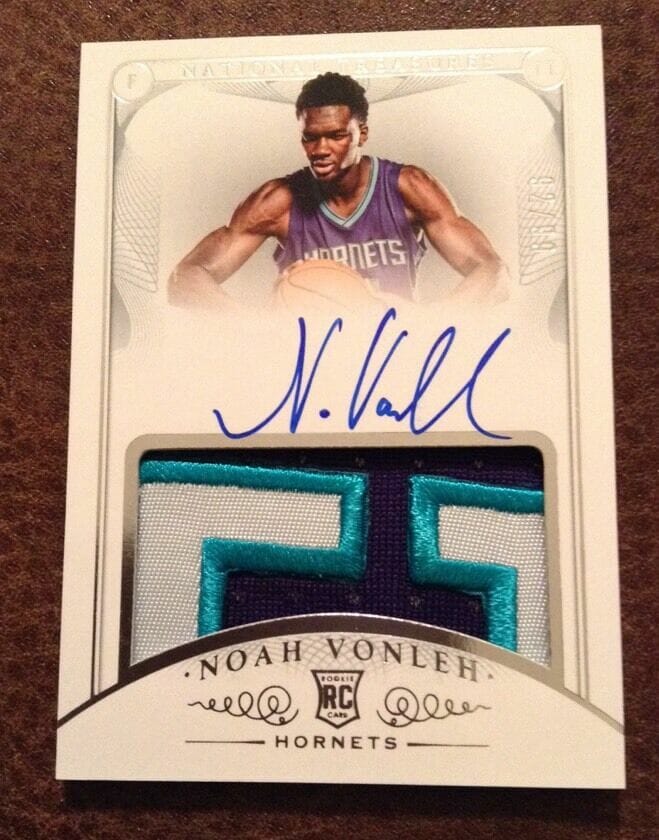 2014-15 NATIONAL TREASURES NOAH VONLEH AUTO RC PATCH /99 TRUE RPA AUTOGRAPH SP
 COLLECTIBLE MEMORABILIA