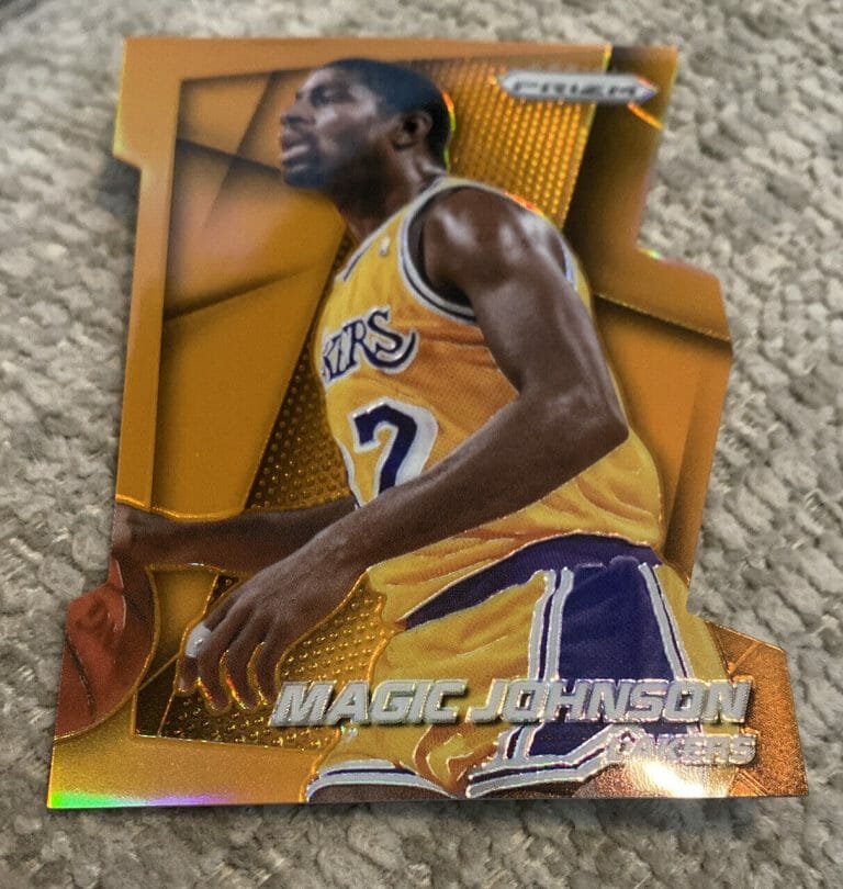 2014-15 PANINI PRIZM ORANGE DIE-CUT PRIZMS /139 MAGIC JOHNSON #175 HOF
 COLLECTIBLE MEMORABILIA
