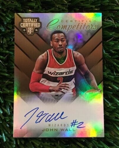2015-16 TOTALLY CERTIFIED COMPETITORS JOHN WALL GOLD AUTO #ED /10 ON-CARD AUTO!
 COLLECTIBLE MEMORABILIA