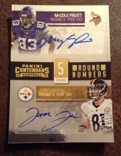 2015 PANINI CONTENDERS ROUND NUMBERS JESSE JAMES PRUITT AUTO AUTOGRAPH 8/10 SSP
 COLLECTIBLE MEMORABILIA