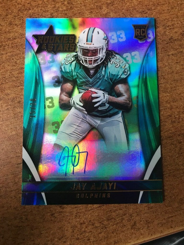2015 ROCKIES & STARS JAY AJAYI RC NUMBERS FOIL AUTO /20 EAGLES !
 COLLECTIBLE MEMORABILIA