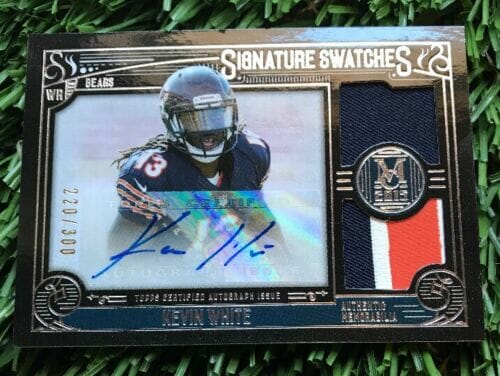 2015 Topps Museum Collection Signature Swatches Kevin White Dual Patch Auto /300