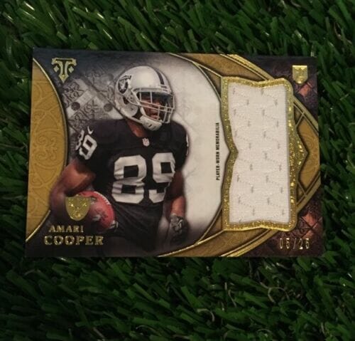 2015 TOPPS TRIPLE THREADS AMARI COOPER RC ROOKIE JERSEY #ED /25 RAIDERS
 COLLECTIBLE MEMORABILIA