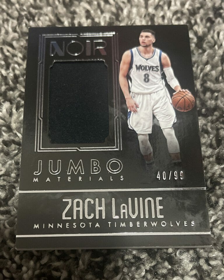 2016-17 PANINI NOIR JUMBO MATERIALS /99 ZACH LAVINE #46
 COLLECTIBLE MEMORABILIA