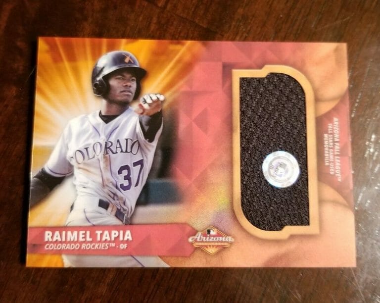 2016 BOWMAN CHROME RAIMEL TAPIA ORANGE 2015 AFL JERSEY RELIC #ED /25 ROCKIES SSP
 COLLECTIBLE MEMORABILIA