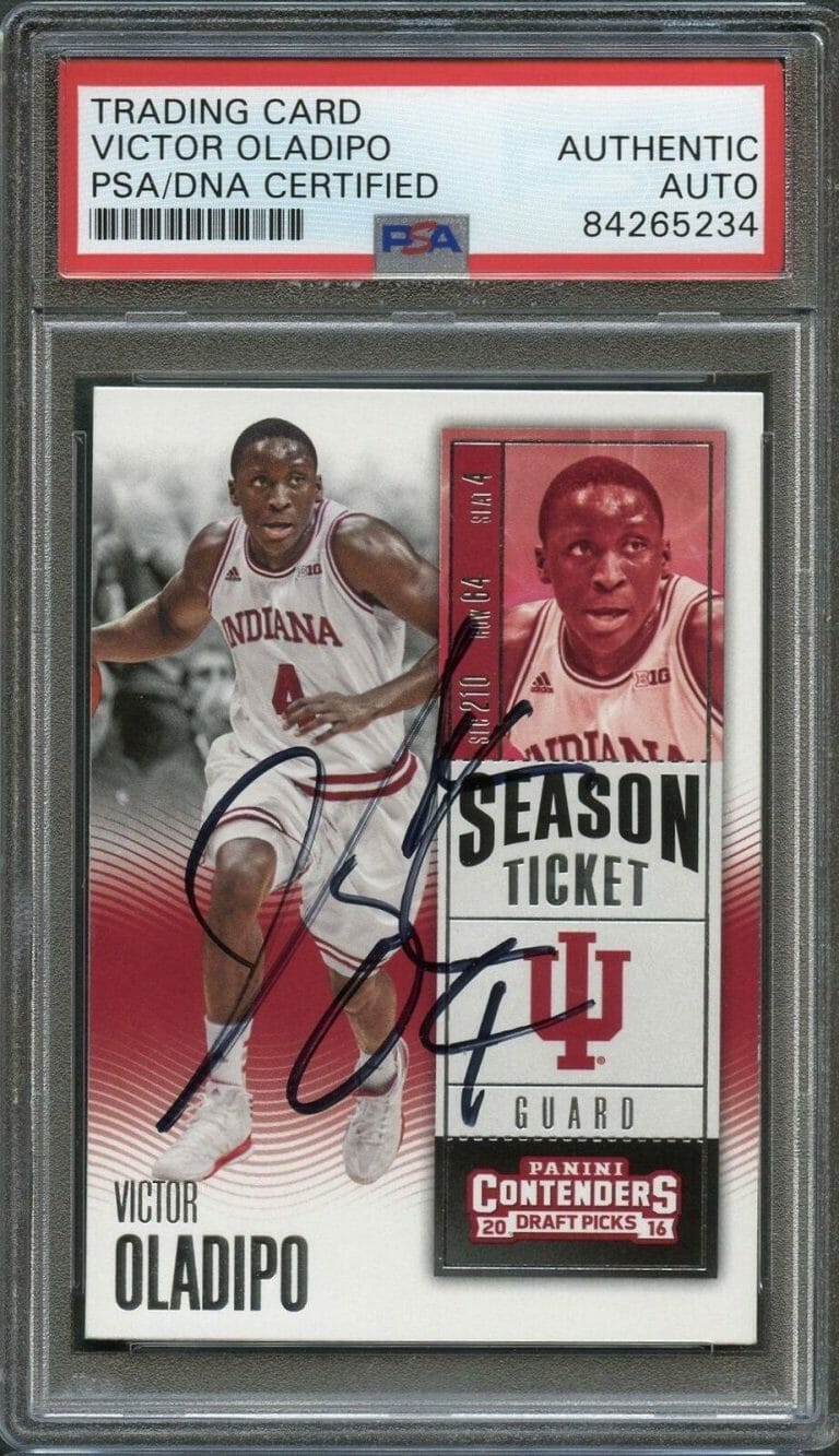2016 PANINI CONTENDERS #7 VICTOR OLADIPO SIGNED CARD AUTO PSA/DNA SLABBED
 COLLECTIBLE MEMORABILIA