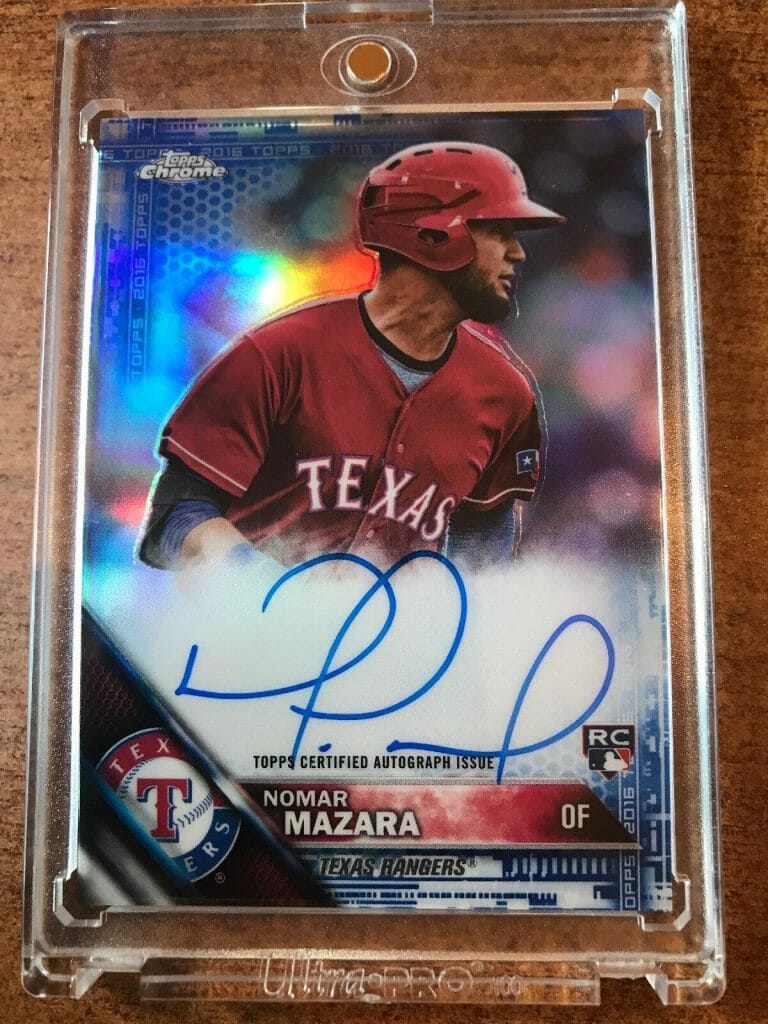 2016 TOPPS CHROME BLUE REFRACTOR NOMAR MAZARA ROOKIE AUTOGRAPH RC AUTO 23/150
 COLLECTIBLE MEMORABILIA