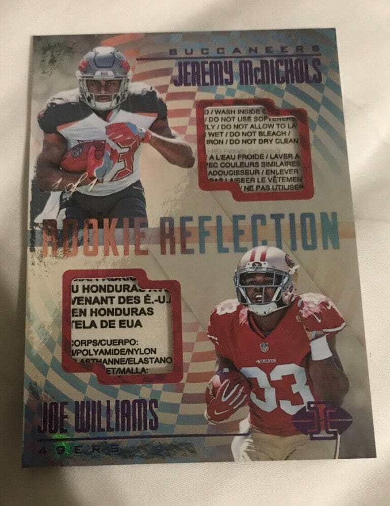 2017 ILLUSIONS ROOKIE REFLECTION LAUNDY TAG JEREMY MCNICHOLS JOE WILLIAMS 1/1
 COLLECTIBLE MEMORABILIA