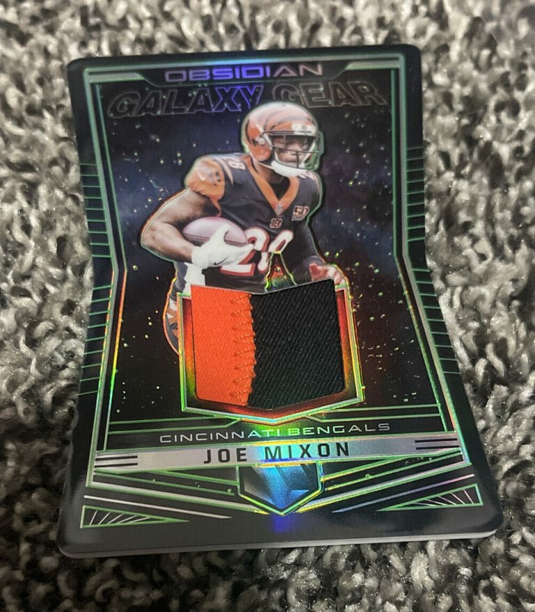 2018 OBSIDIAN GALAXY GEAR RELICS JOE MIXON PATCH 3/25 BENGALS CORNER PEELING
 COLLECTIBLE MEMORABILIA