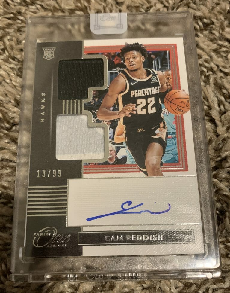 2019-20 PANINI ONE AND ONE CAM REDDISH DUAL ROOKIE PATCH AUTO 13/99 HAWKS RC
 COLLECTIBLE MEMORABILIA