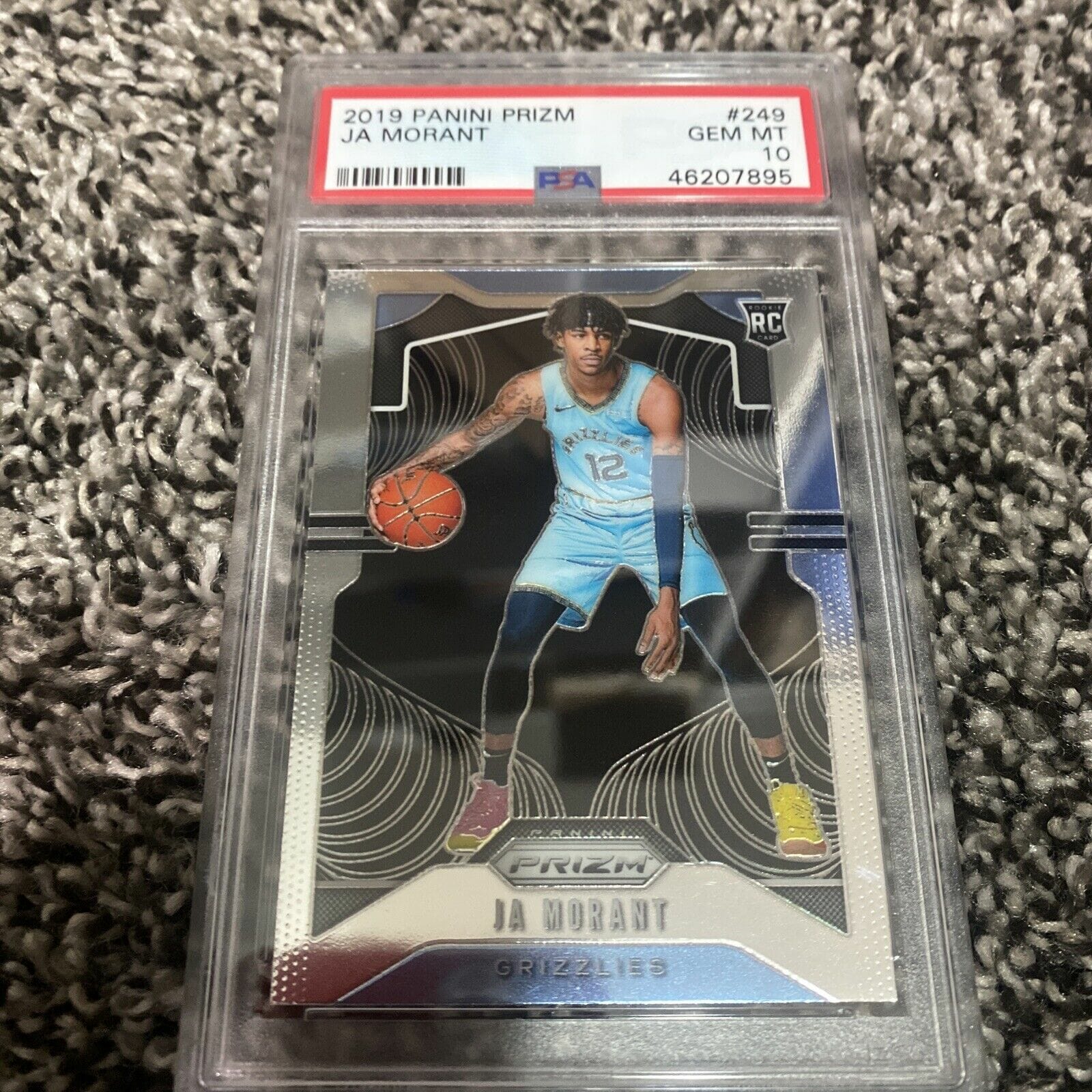 2019-20 Panini Prizm Ja Morant Rookie Card RC #249 Base PSA 10 GEM MINT ...