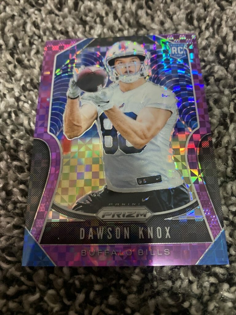 2019 PANINI PRIZM DAWSON KNOX 36/49 PURPLE POWER RC #373 ROOKIE FOOTBALL
 COLLECTIBLE MEMORABILIA