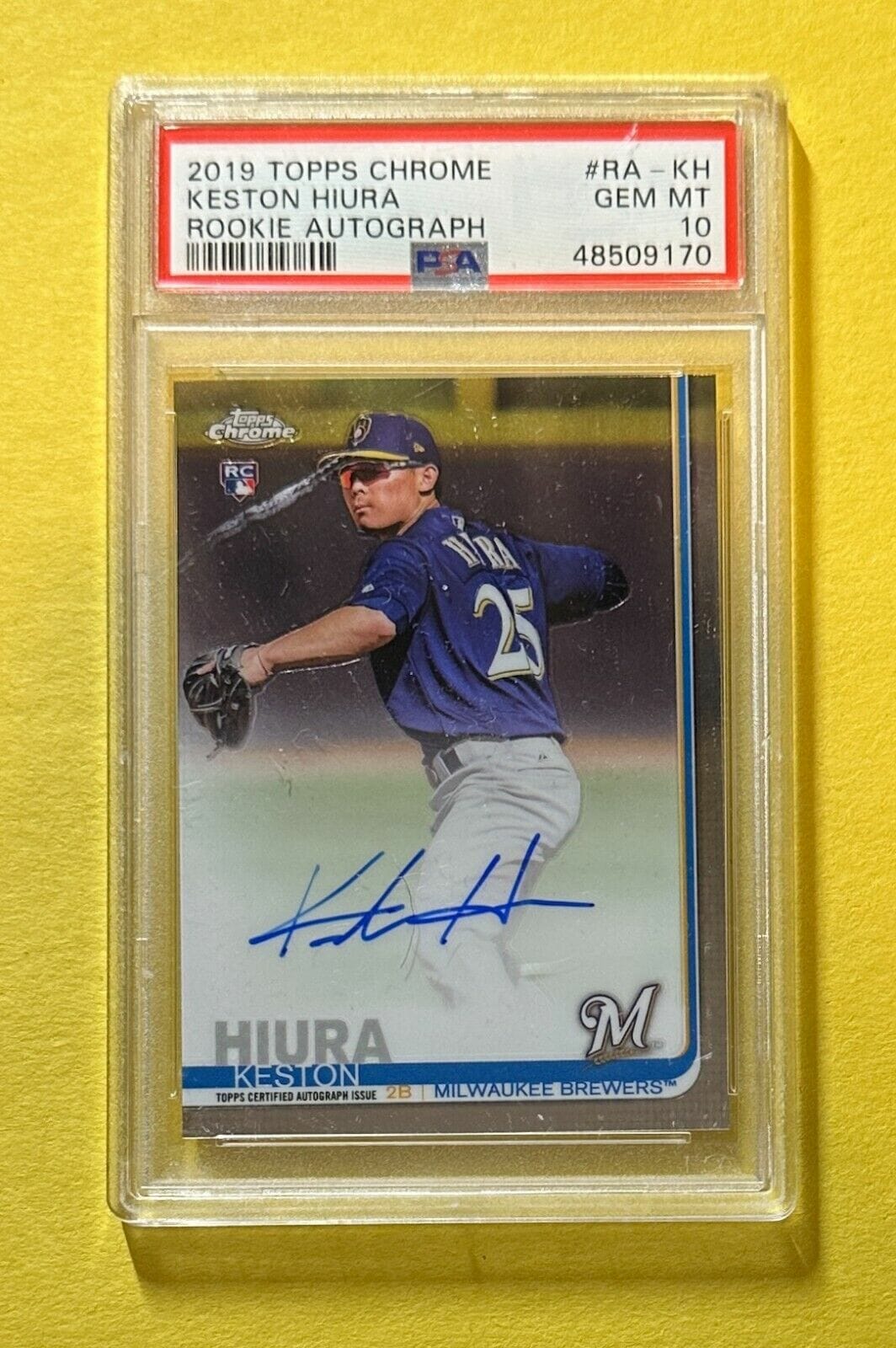 Keston Hiura Autographed Jersey - Psa Dna