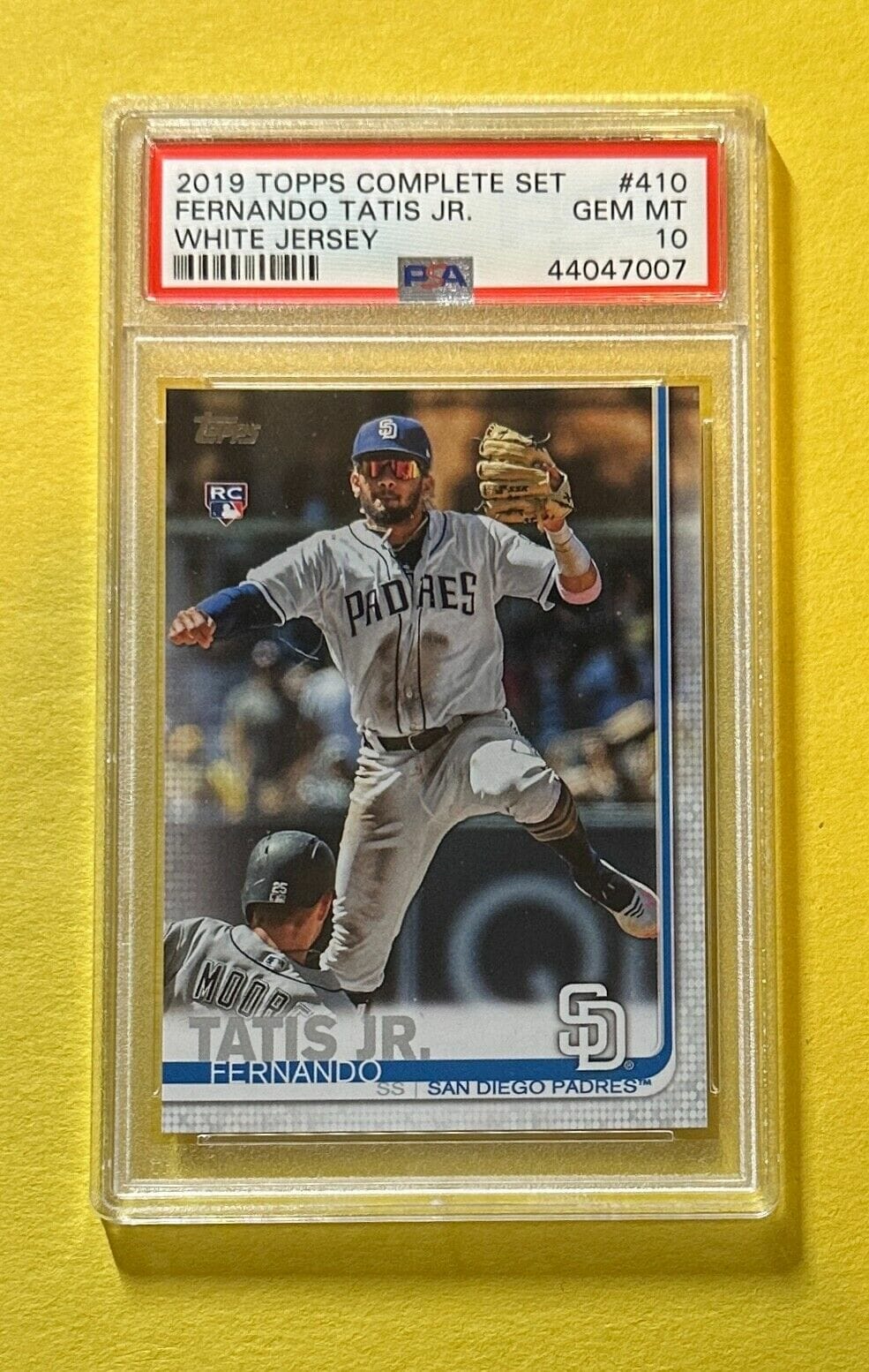 Fernando Tatis Jr. 2019 Topps #410 Padres White Jersey RC PSA 10