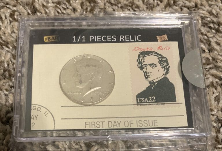 2020 THE BAR FRANKLIN PIERCE PRESIDENTIAL CACHET HALF DOLLAR 1/1!
 COLLECTIBLE MEMORABILIA