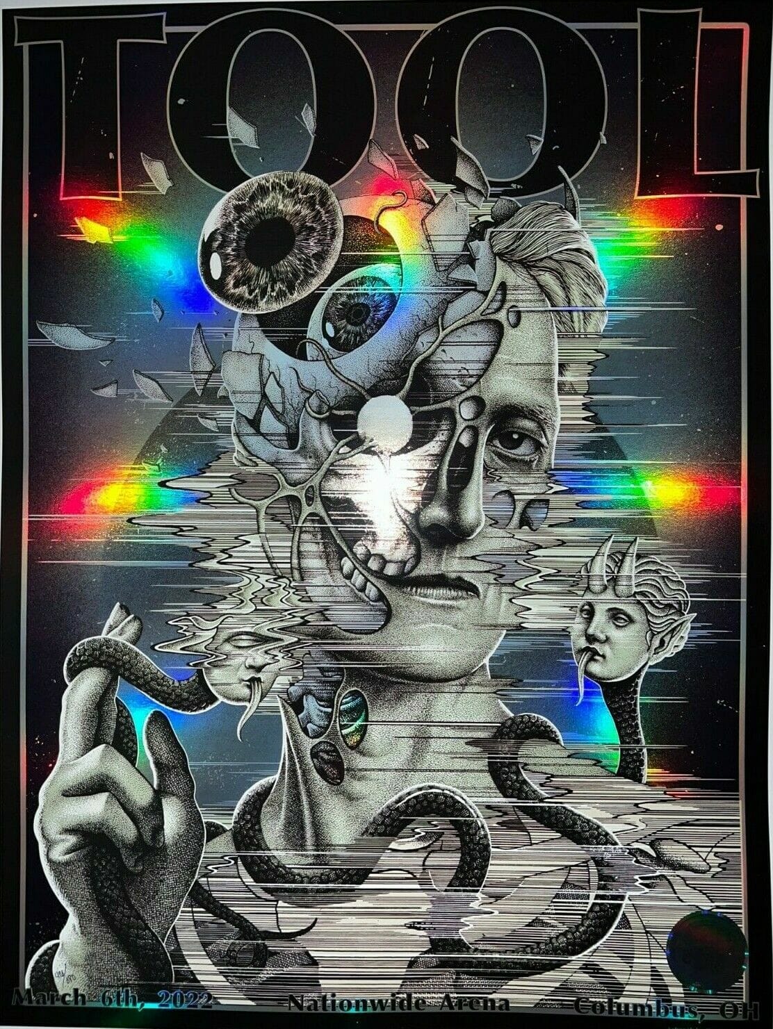 2022 TOOL COLUMBUS POSTER CONCERT TOUR 3/6/22 PAUL JACKSON NATIONWIDE