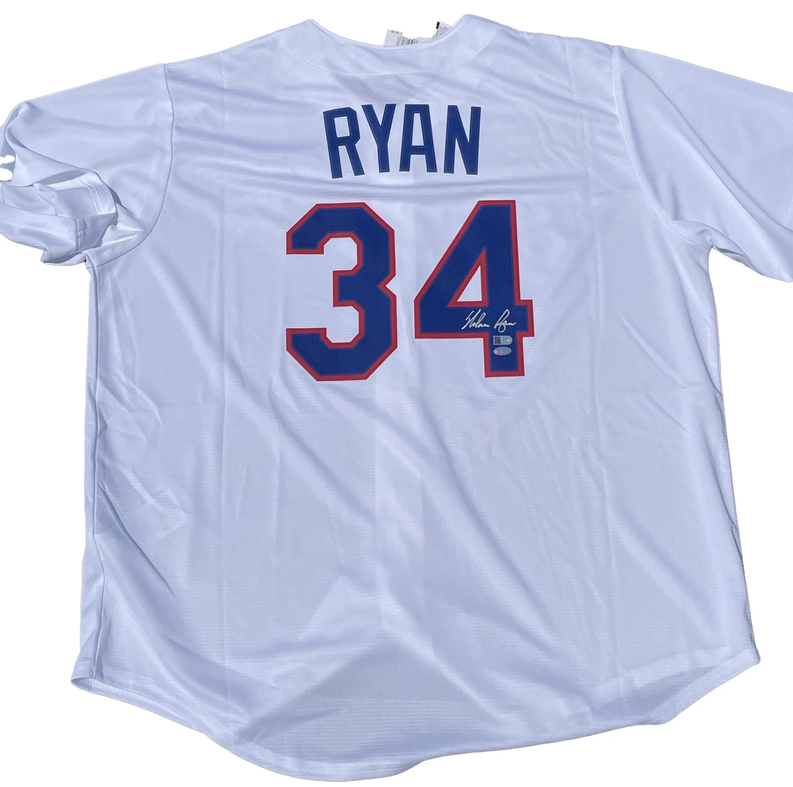 NOLAN RYAN SIGNED TEXAS RANGERS NIKE JERSEY RYAN HOLO AIV B016846
