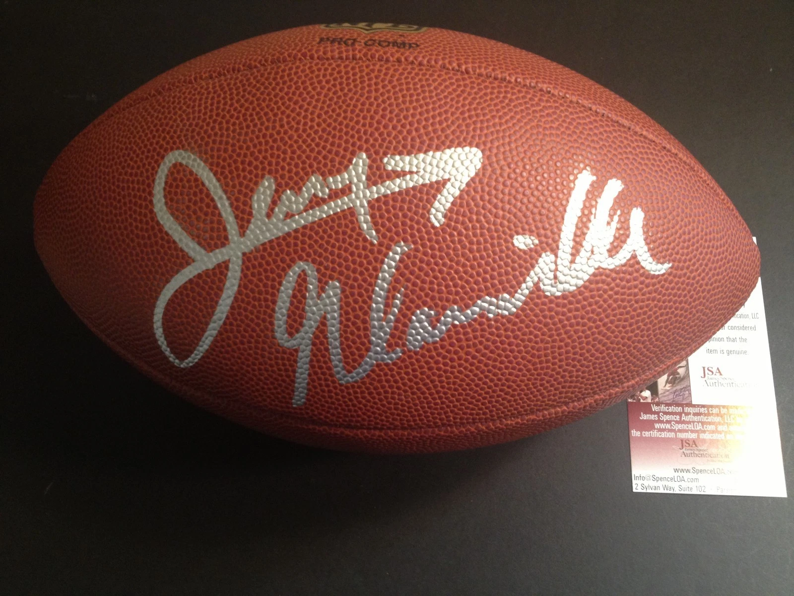 Jerry Glanville Falcons Signed Auto Wilson Football Ball JSA Certified COA

