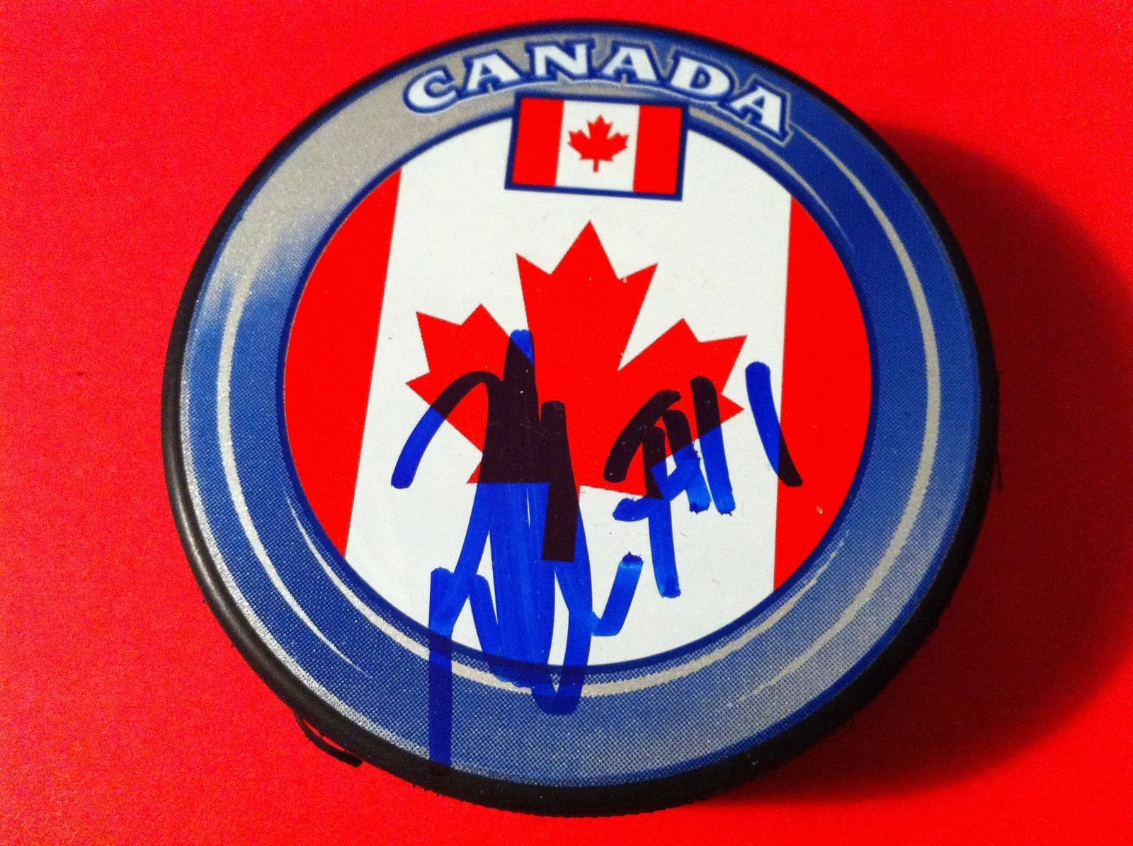 Patrick Marleau Sharks Team Canada Signed Puck 
