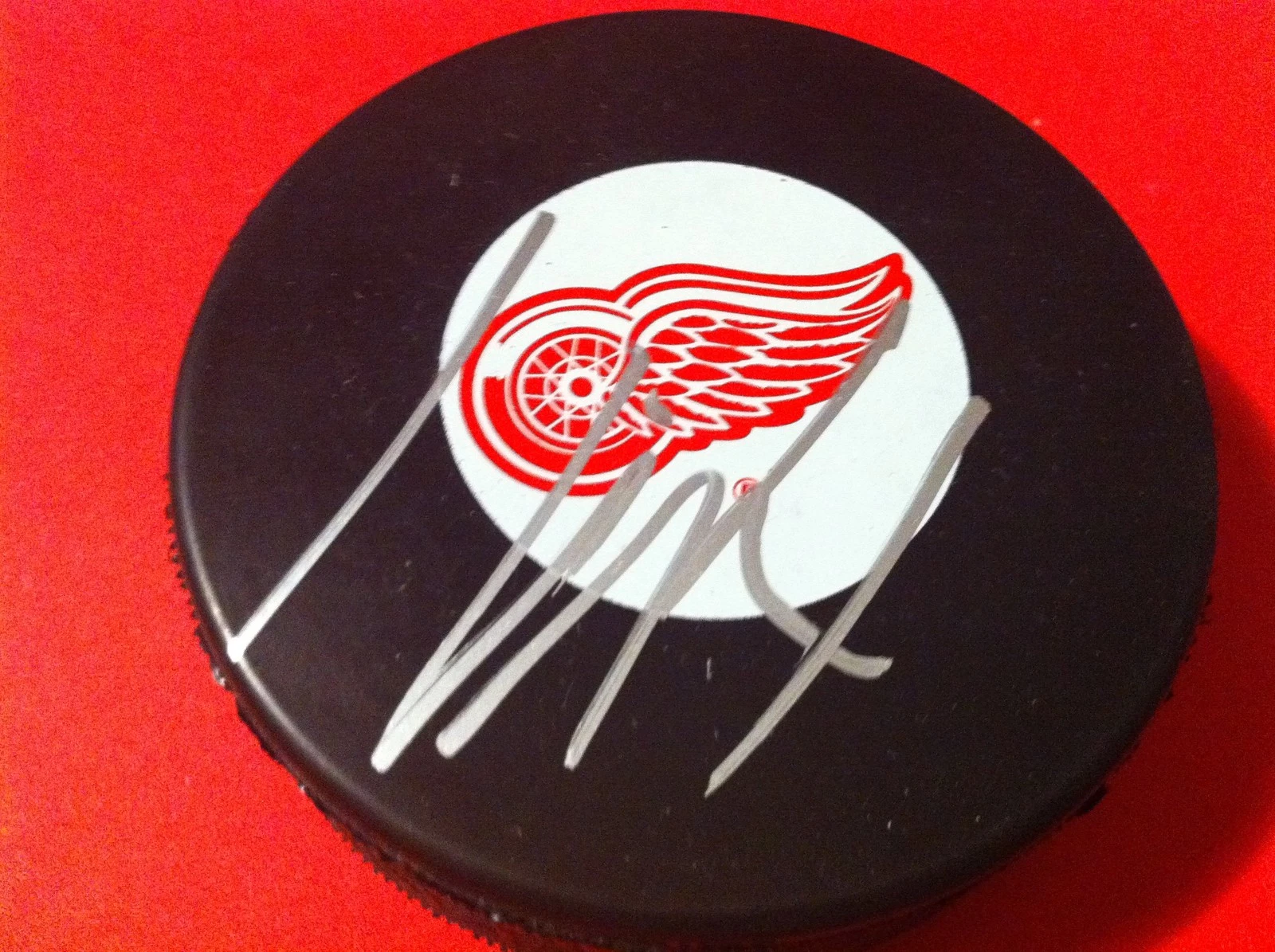 Jakub Kindl Red Wings Signed Auto Puck Holder
