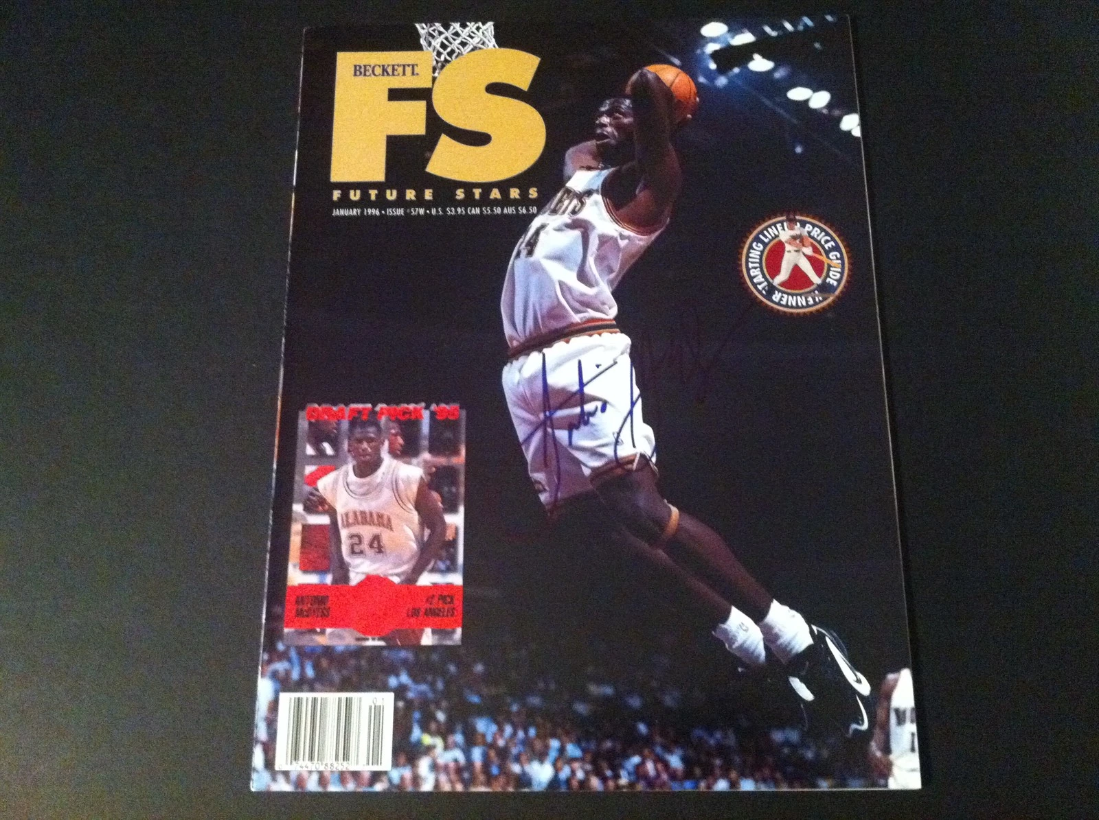 ANTONIO MCDYESS NUGGETS 1996 FS BECKETT MAGAZINE MAG SIGNED AUTO COLLECTIBLE MEMORABILIA
