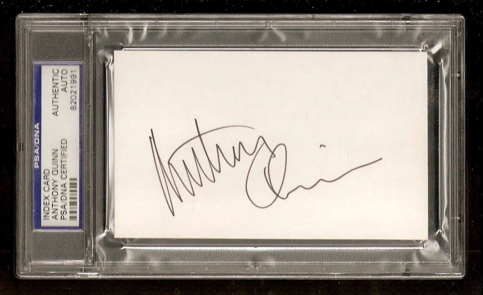 Anthony Quinn 1957 1953 Lust for Life Signed Auto Index Card PSA/DNA
