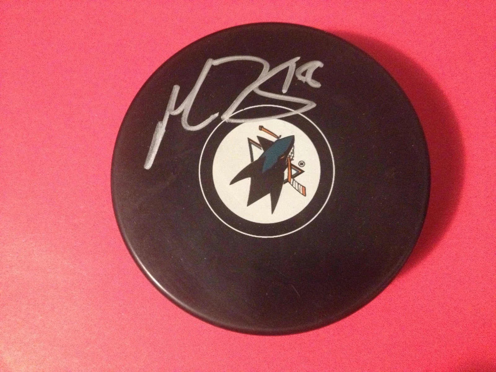 Mike Brown SHARKS Signed Auto Puck Cube Holder
