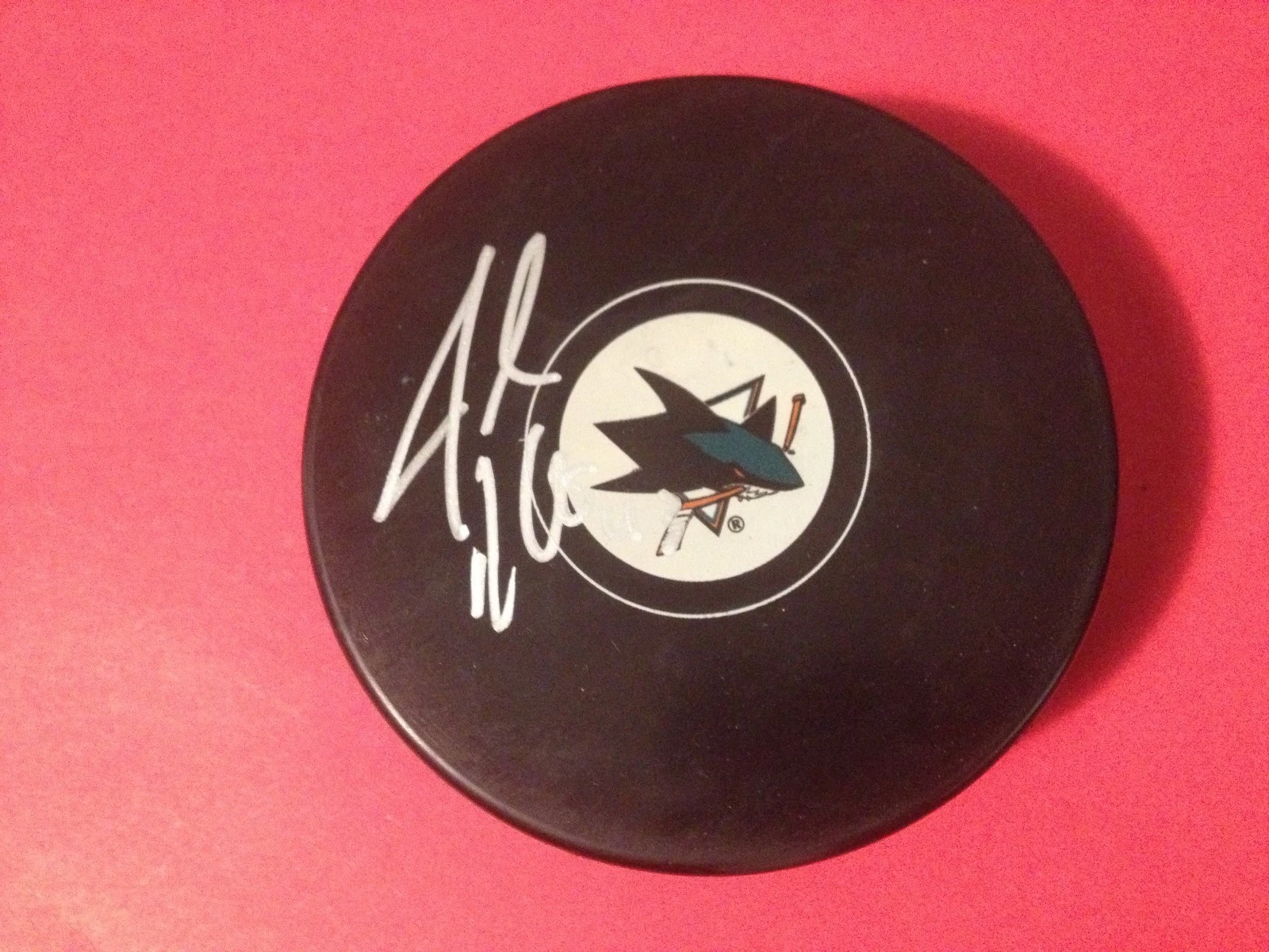 John McCarthy SHARKS Signed Auto Puck
