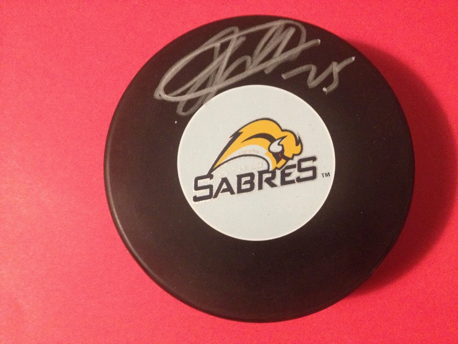 Mikhail Grigorenko Sabres Signed Auto Puck
